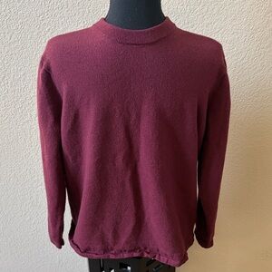 Artifact Merino Wool Burgundy Crewneck Sweater